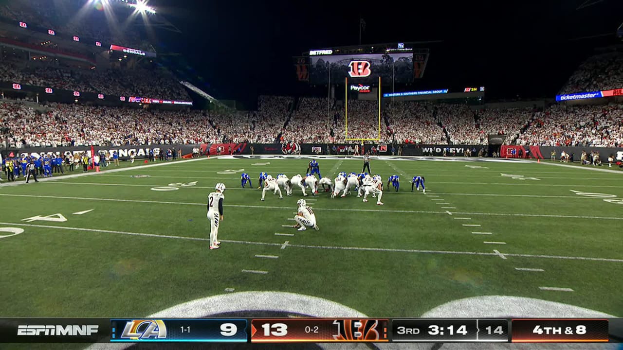 Cincinnati Bengals kicker Evan McPherson's 48-yard FG ties the