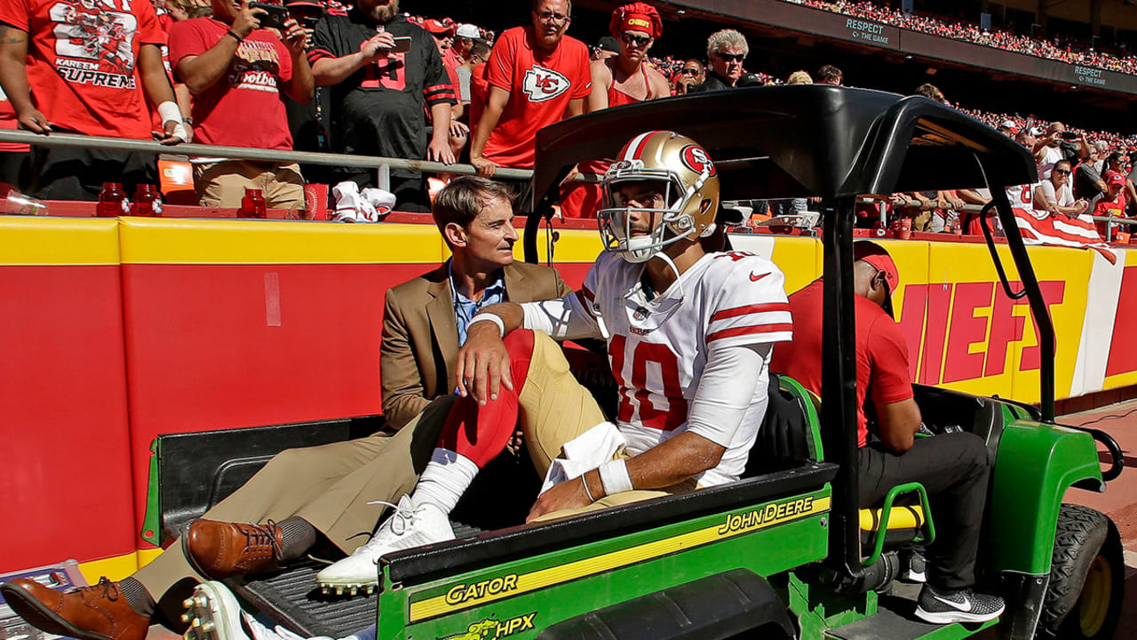 Jimmy Garoppolo leaves Raiders practice early as coaches monitor injured  foot