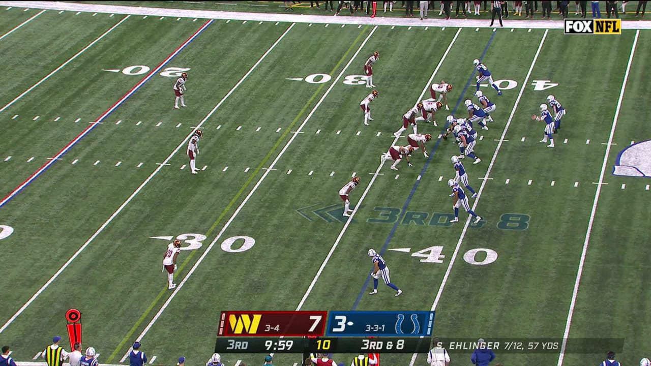 Indianapolis Colts wide receiver Alec Pierce uses his full wingspan for