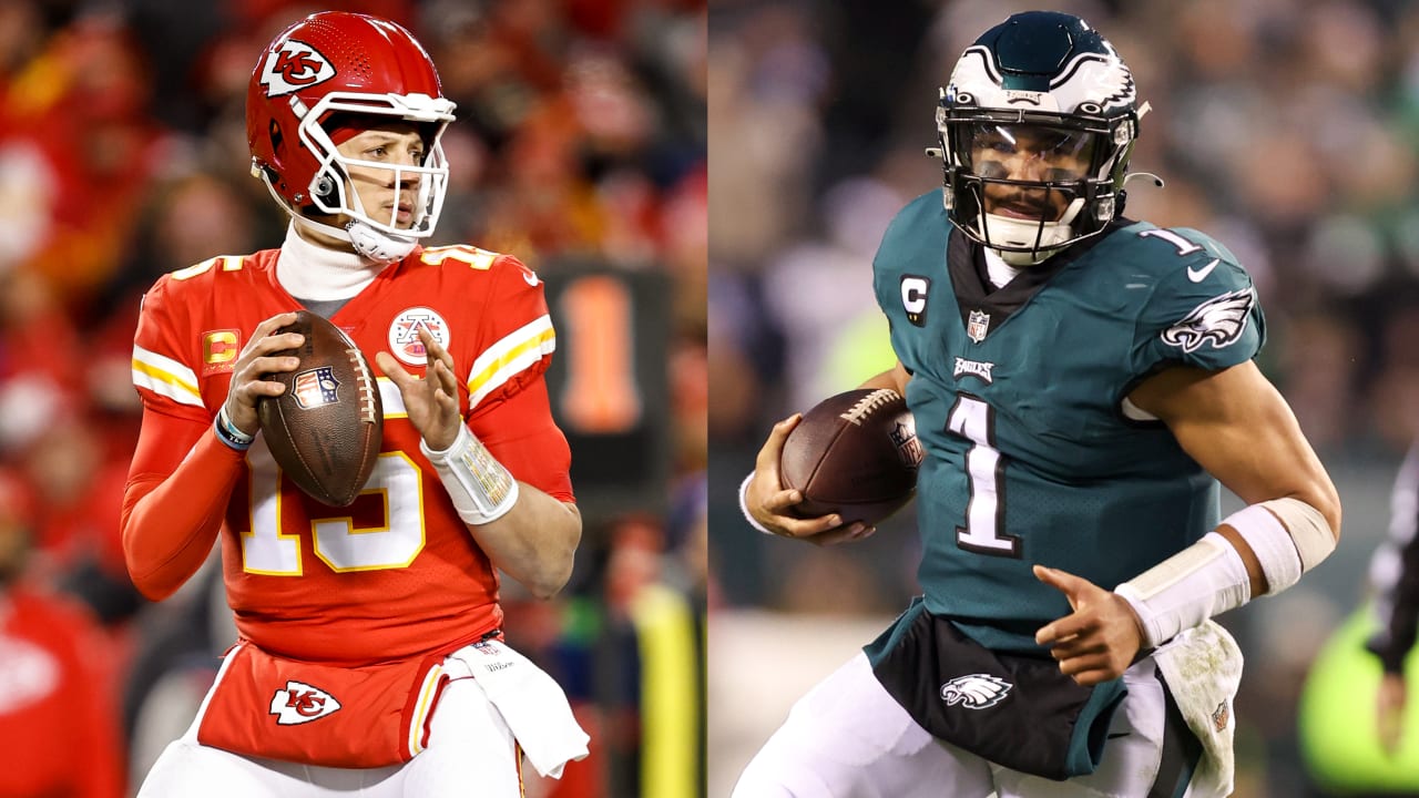 Kansas City Chiefs quarterback Patrick Mahomes and Philadelphia Eagles