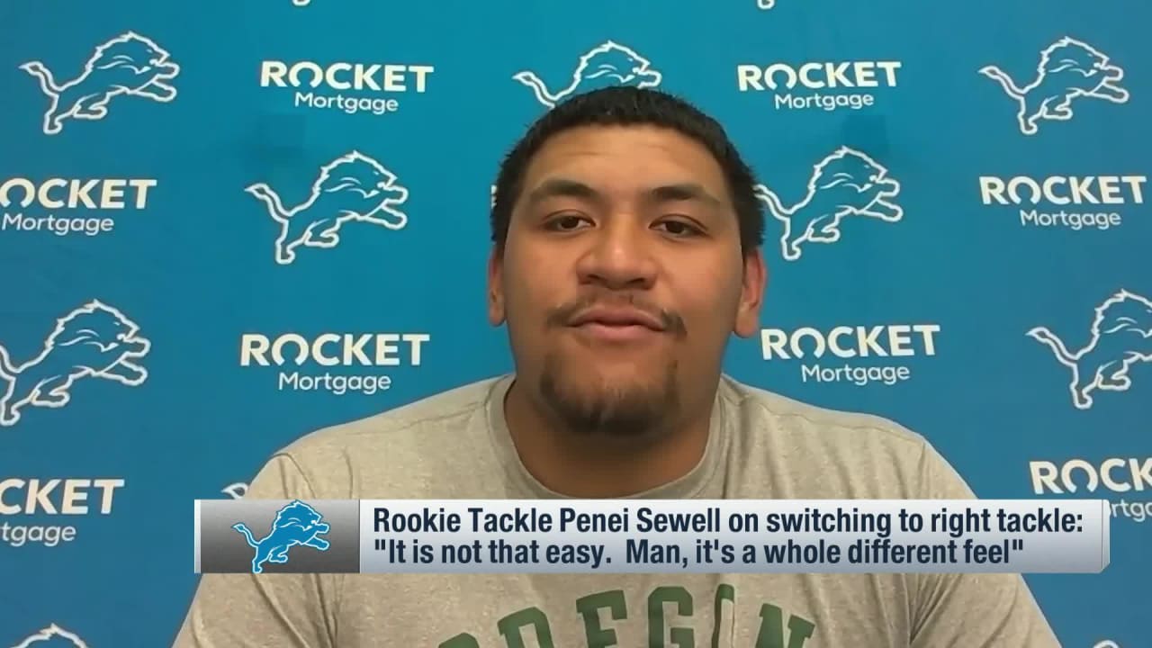 Whole different feel': Detroit Lions' Penei Sewell adjusting, up