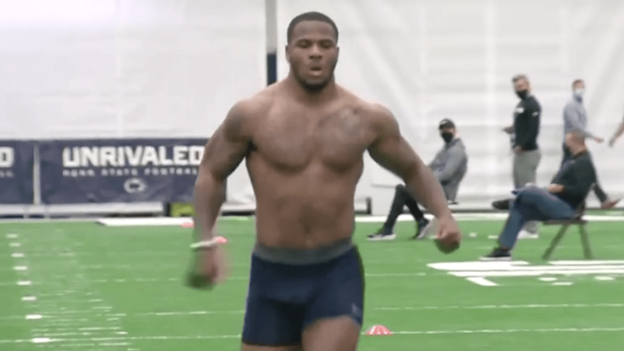 Penn State Nittany Lions linebacker Micah Parsons' pro day highlights