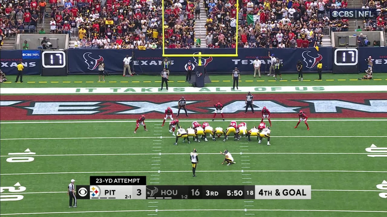 Pittsburgh Steelers Kicker Chris Boswell's 23-yard FG Splits The Uprights