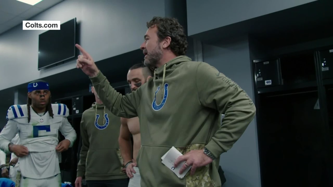 Indianapolis Colts Interim head coach Jeff Saturday's locker room ...