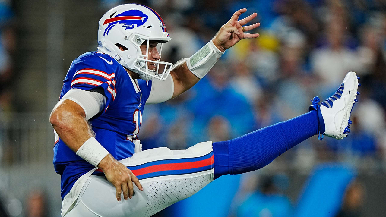 Buffalo Bills quarterback Matt Barkley booms 53yard punt