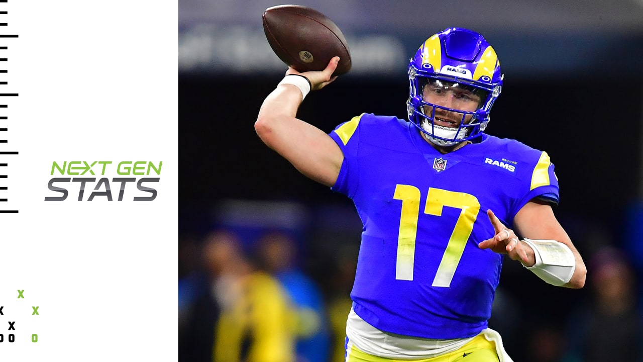 Next Gen Stats Los Angeles Rams' quarterback Baker Mayfield’s 3 most