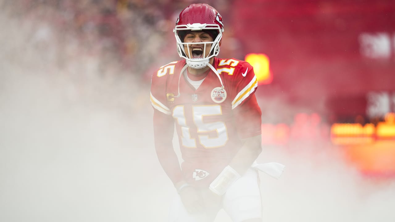 Kansas City Chiefs running back Isiah Pacheco celebrates with fans after a  win against the Jacksonville Jaguars during an NFL Divisional Playoff  football game Saturday, Jan. 21, 2023, in Kansas City, Mo. (