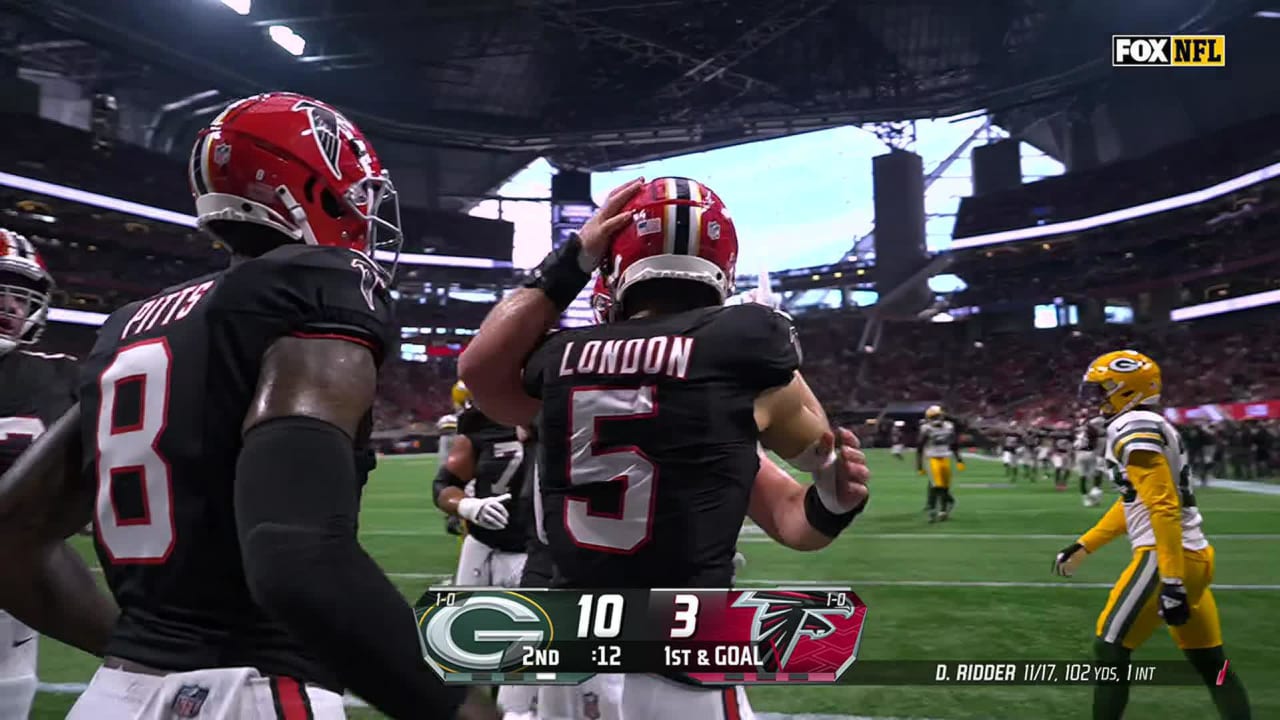 WATCH: Falcons' Drake London Scores 1st TD of Season vs. Packers