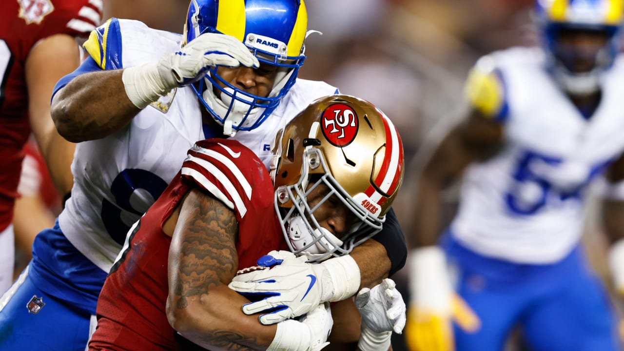 Los Angeles Rams defensive end Aaron Donald infiltrates backfield for ...