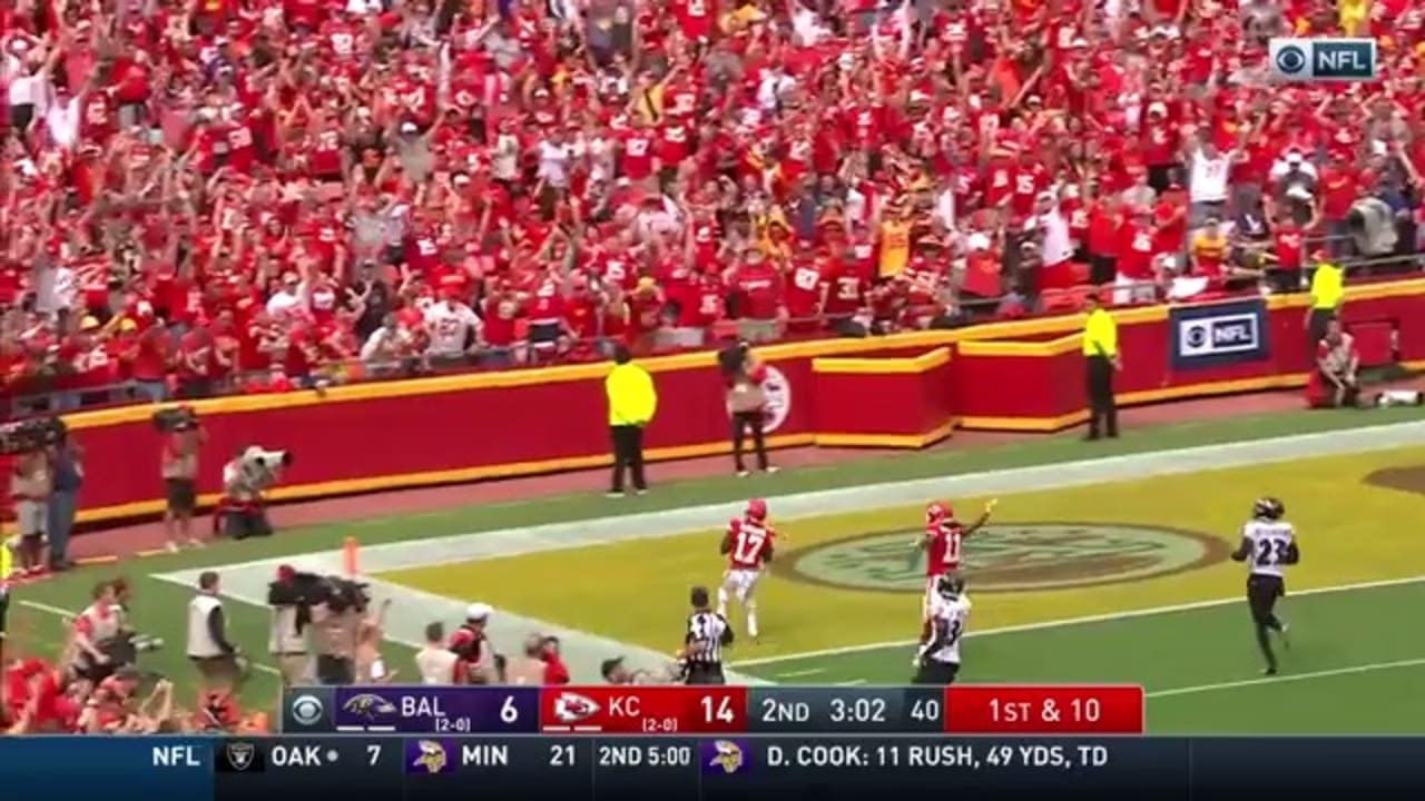 Patrick Mahomes' best throws vs. Ravens Week 3