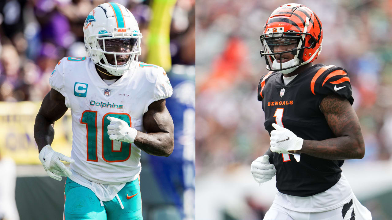 Tyreek Hill, Ja'Marr Chase Headline Dolphins vs. Bengals Player Prop Bets