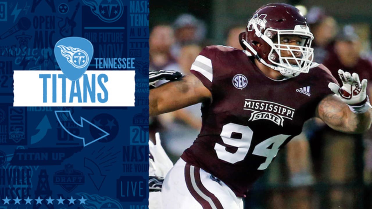 Tennessee Titans select Mississippi State defensive tackle Jeffery Simmons  No. 19 in the 2019 draft