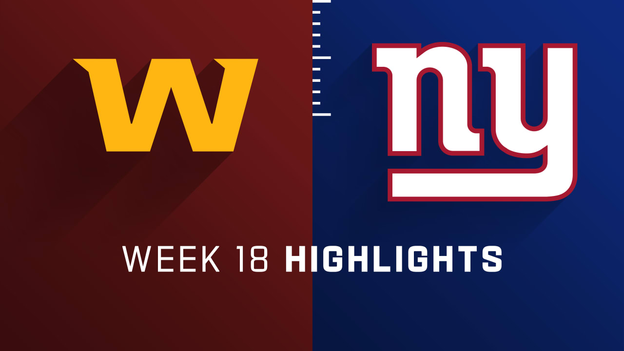 NFL 2021 Week 18: Washington Football Team vs New York Giants 1st Quarter -  Hogs Haven