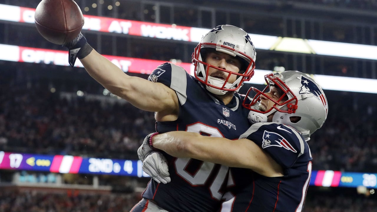 New England Patriots QB Tom Brady , Danny Amendola , Rob