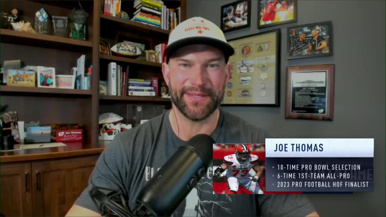 Former tackle Joe Thomas reacts to being Hall of Fame finalist in first