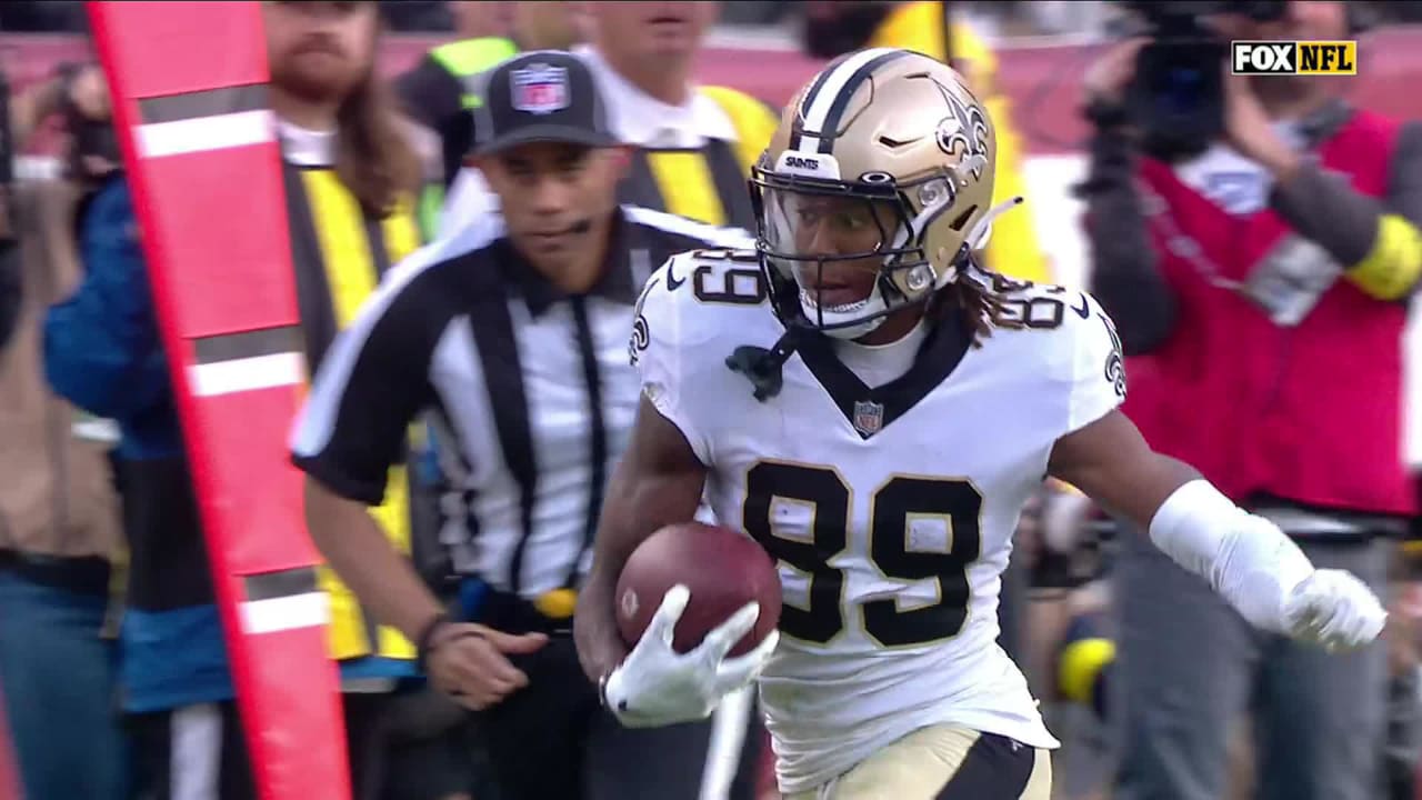 Saints WR Rashid Shaheed scores 53-yard touchdown pass vs. Cardinals