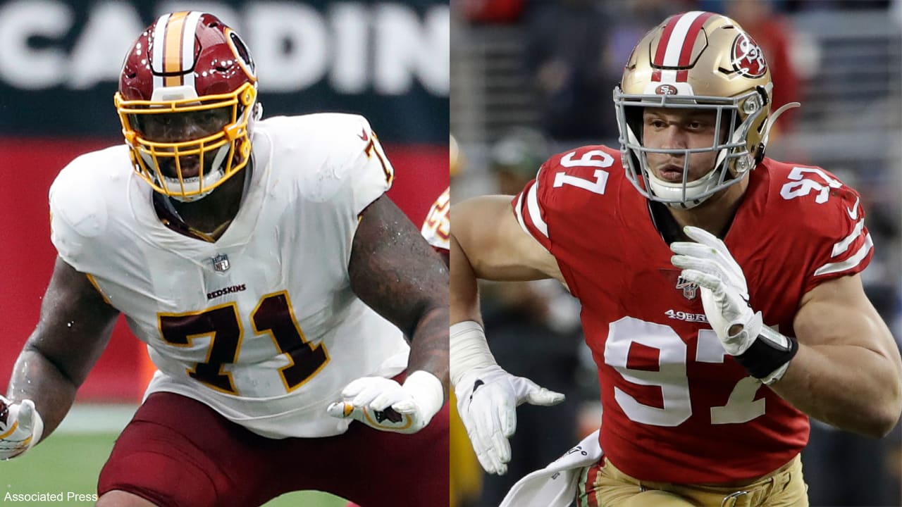 49ers' Nick Bosa losing matchups with Trent Williams, but gaining