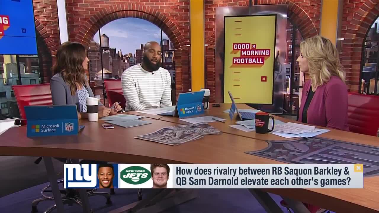 How does the rivalry between Saquon and Darnold elevate their game play?