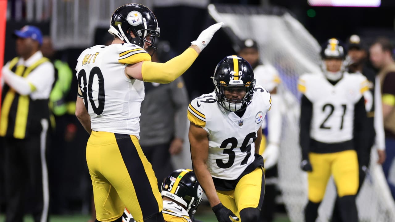 Minkah Fitzpatrick of the Pittsburgh Steelers, left, and Jalen