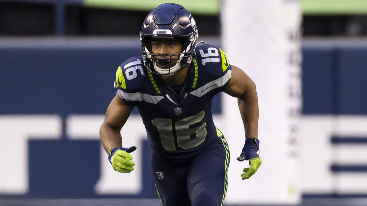 Seattle Seahawks wide receiver Tyler Lockett (16) during an NFL football  game against the New York