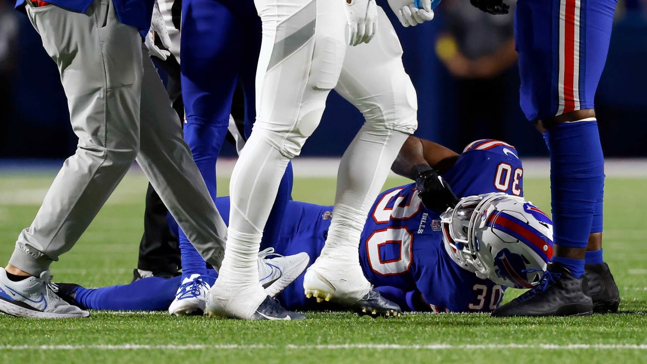 Dane Jackson carted off field during Bills-Titans MNF game