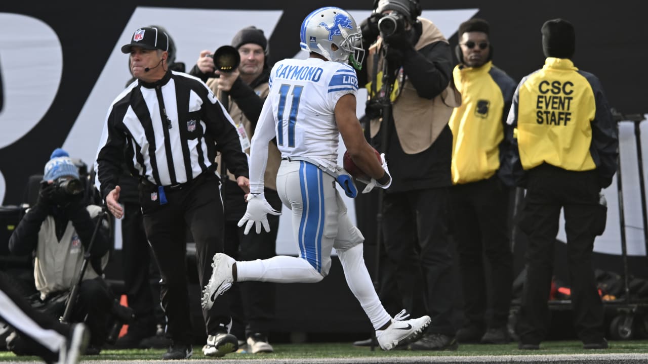 Kalif Raymond returns punt for touchdown to get Lions on the scoreboard