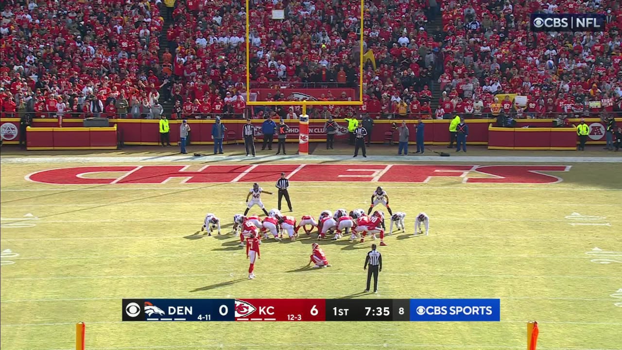 Kansas City Chiefs kicker Harrison Butker's second 37-yard field goal  extends Chiefs' lead to 20-12