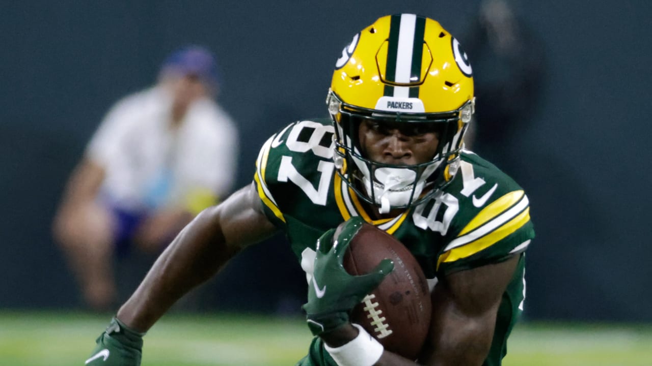 Green Bay Packers wide receiver Romeo Doubs nets 20 yards on a