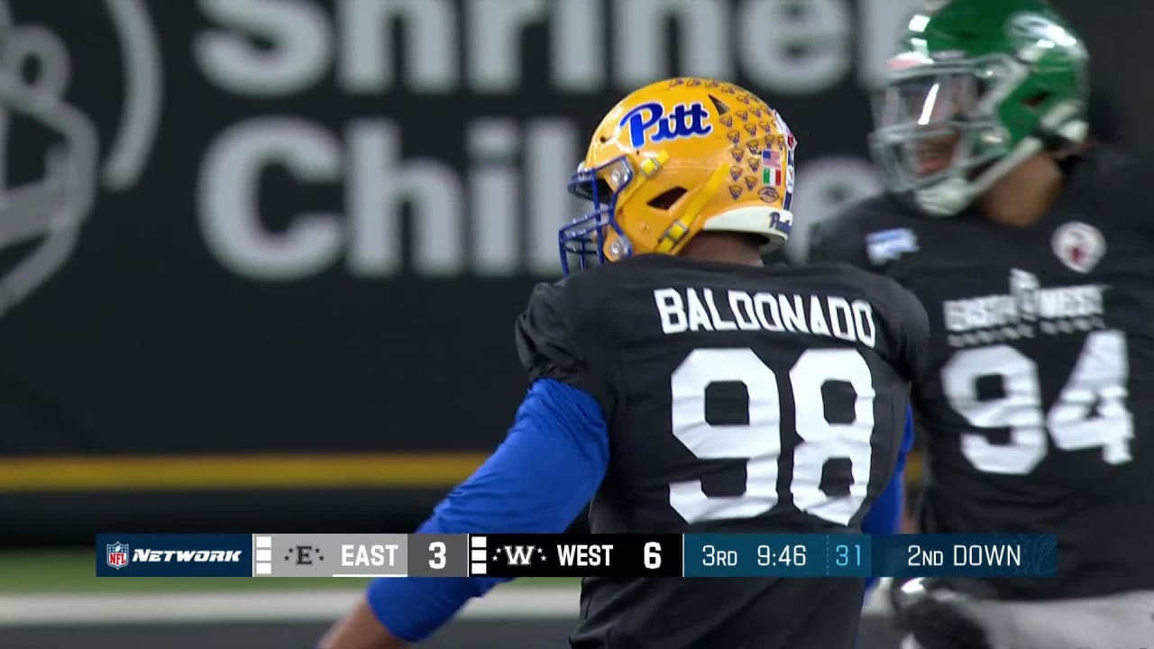 Habakkuk Baldonado picks up sack