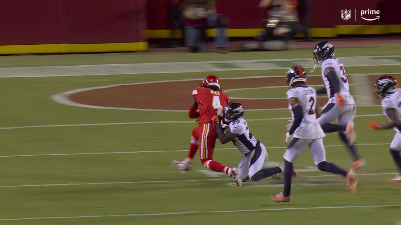 Kansas City Chiefs rookie wide receiver Rashee Rice races 23 yards on a ...