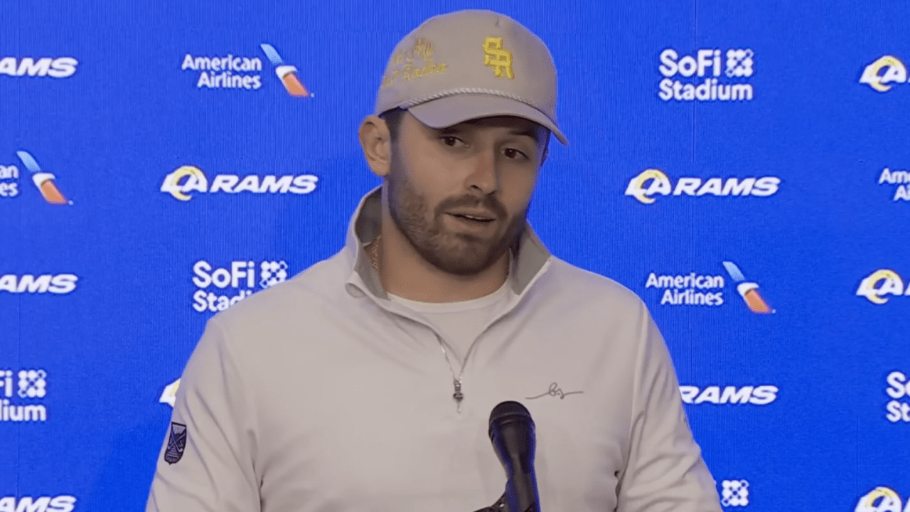 Baker Mayfield back to work with Rams after big debut win