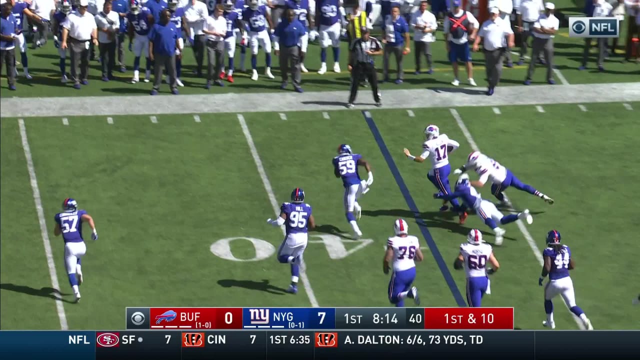 Josh Allen makes a VICIOUS stiff arm