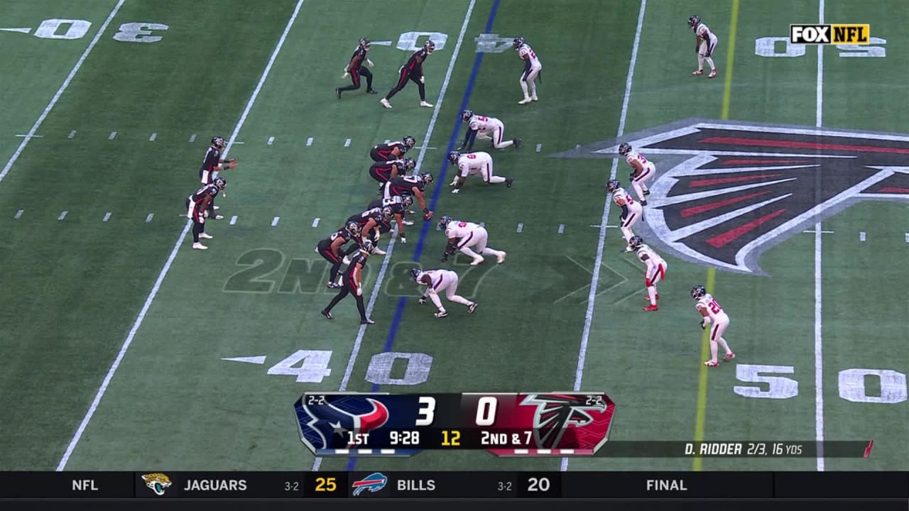 Atlanta Falcons wide receiver Drake London (5) walks off the field