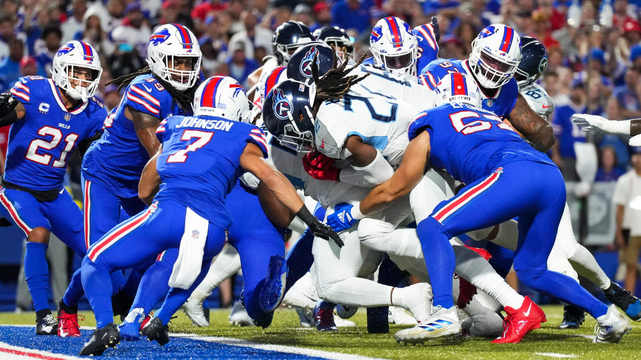 Tennessee Titans running back Derrick Henry (22) runs for a touchdown  during the fourth quarter of an NFL football game against the Buffalo Bills,  Tuesday, Oct. 13, 2020, in Nashville, Tenn. (AP