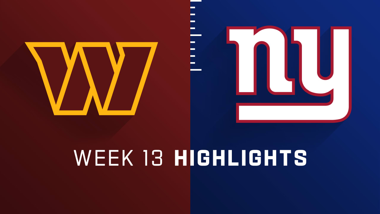 NFL 2022 Week 13: Washington Commanders vs New York Giants 2nd