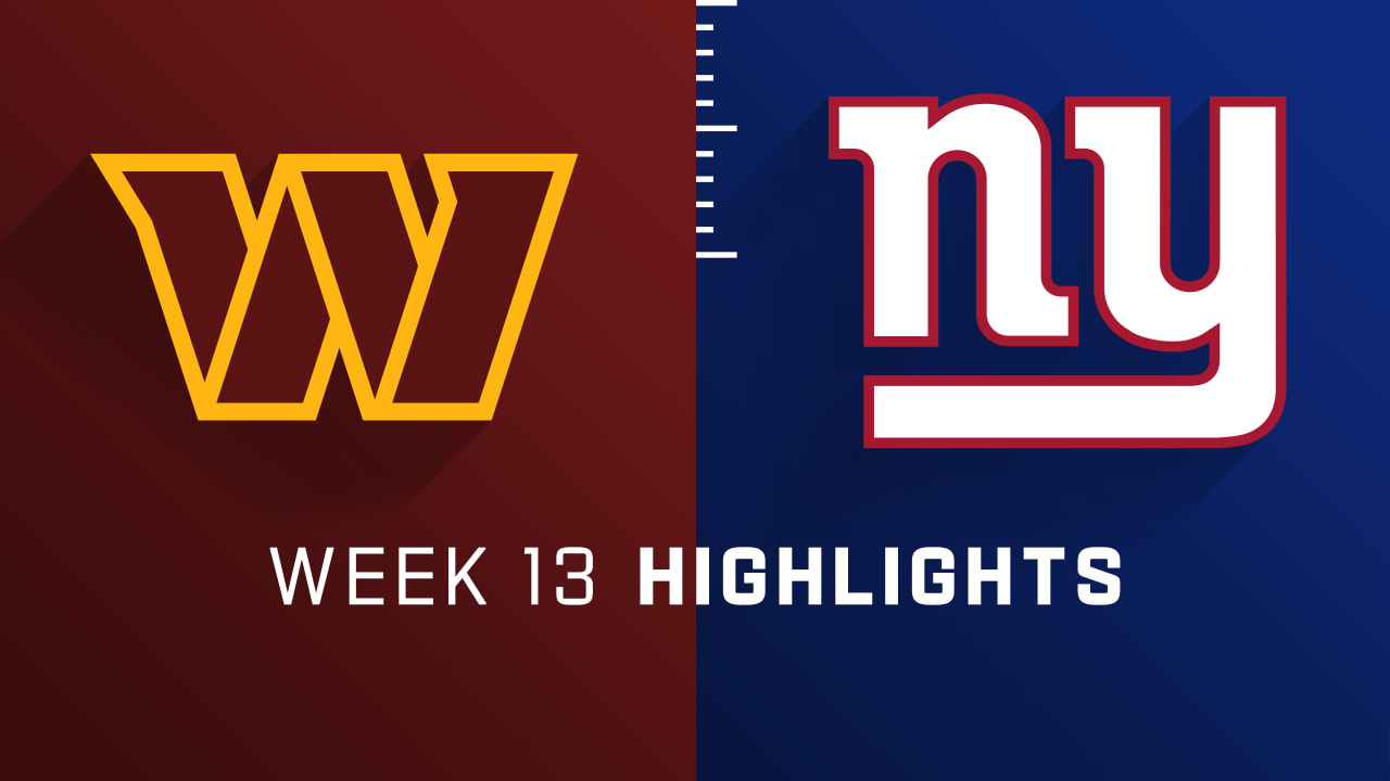 Washington Commanders vs. New York Giants highlights Week 13