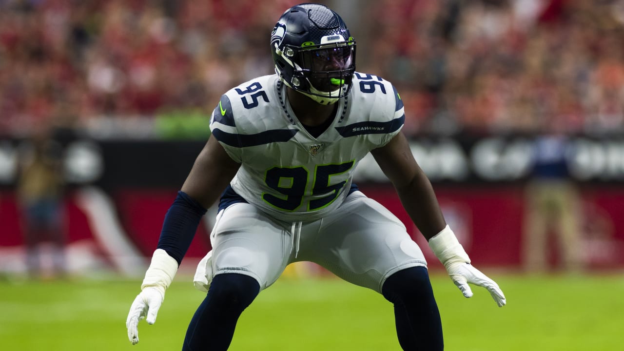 Seattle Seahawks defensive end L.J. Collier, (95), poses for a