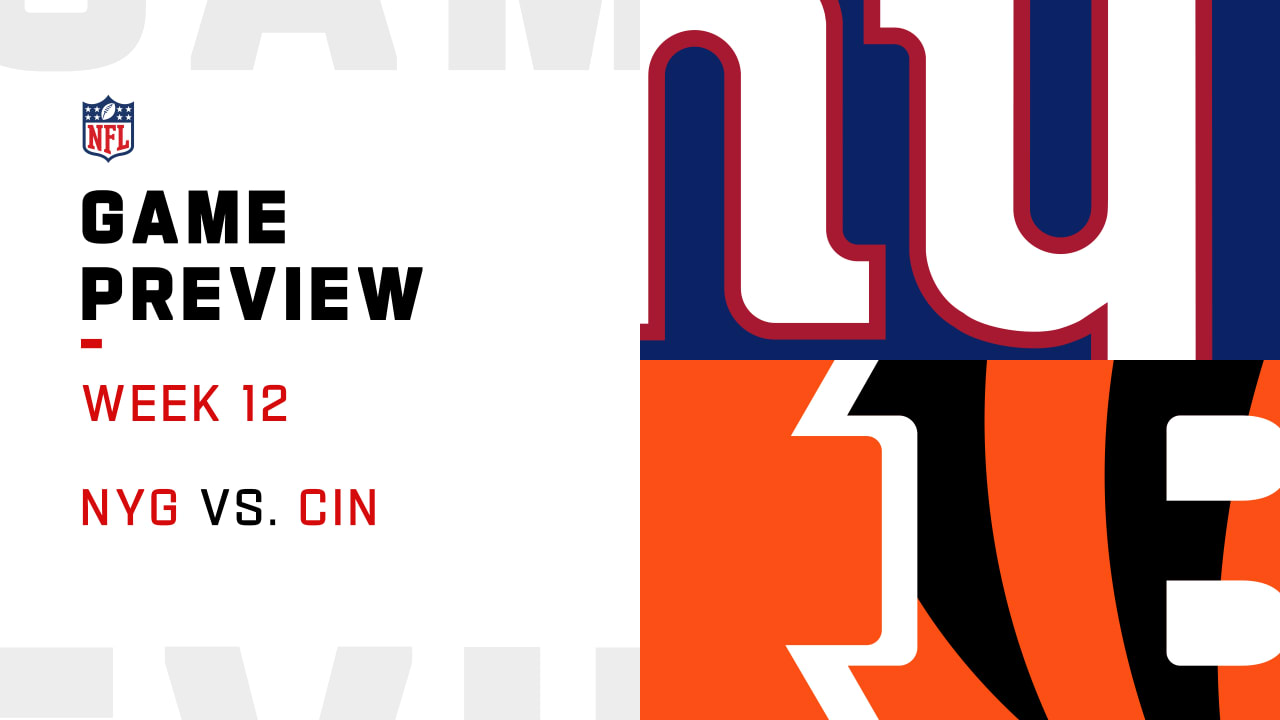 New York Giants Vs. Cincinnati Bengals Preview | Week 12