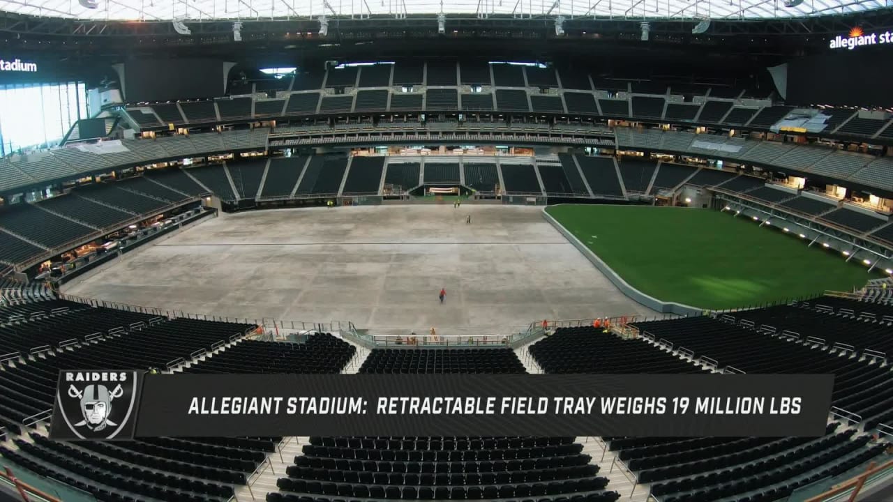 Behind the scenes See Las Vegas Raiders' 19millionpound retractable