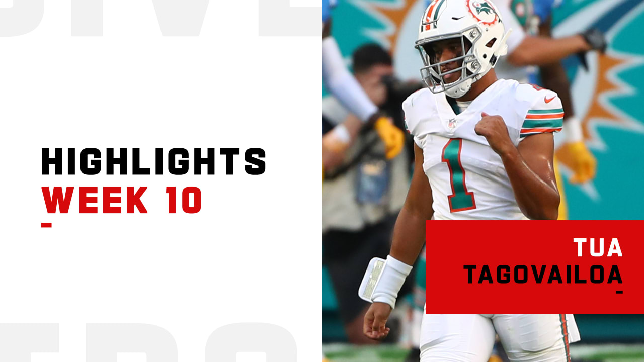 Miami Dolphins quarterback Tua Tagovailoa's best throws vs. Chargers Week 10