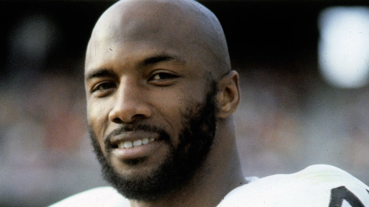 Pittsburgh Steelers' Mel Blount tries to keep Cincinnati Bengals' Don Bass  from seeing the action as Blount grabs the 22 yard touchdown pass  regardless of Blount's attempts, Sept. 21, 1980. (AP Photo