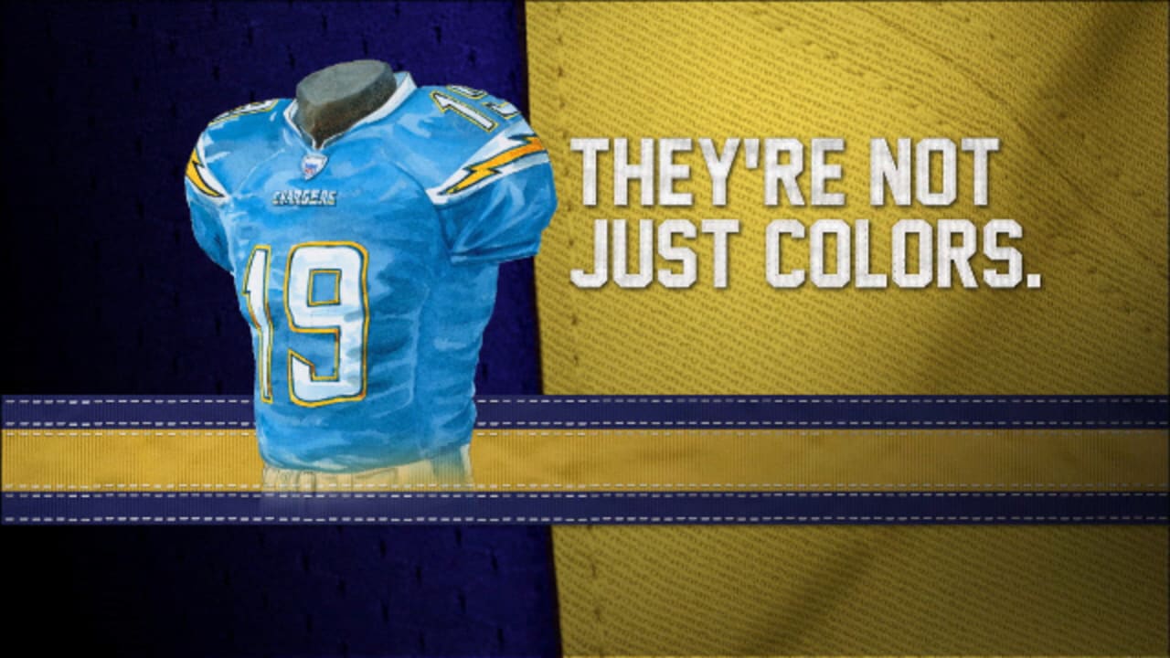 San Diego Chargers uniform and uniform color history 