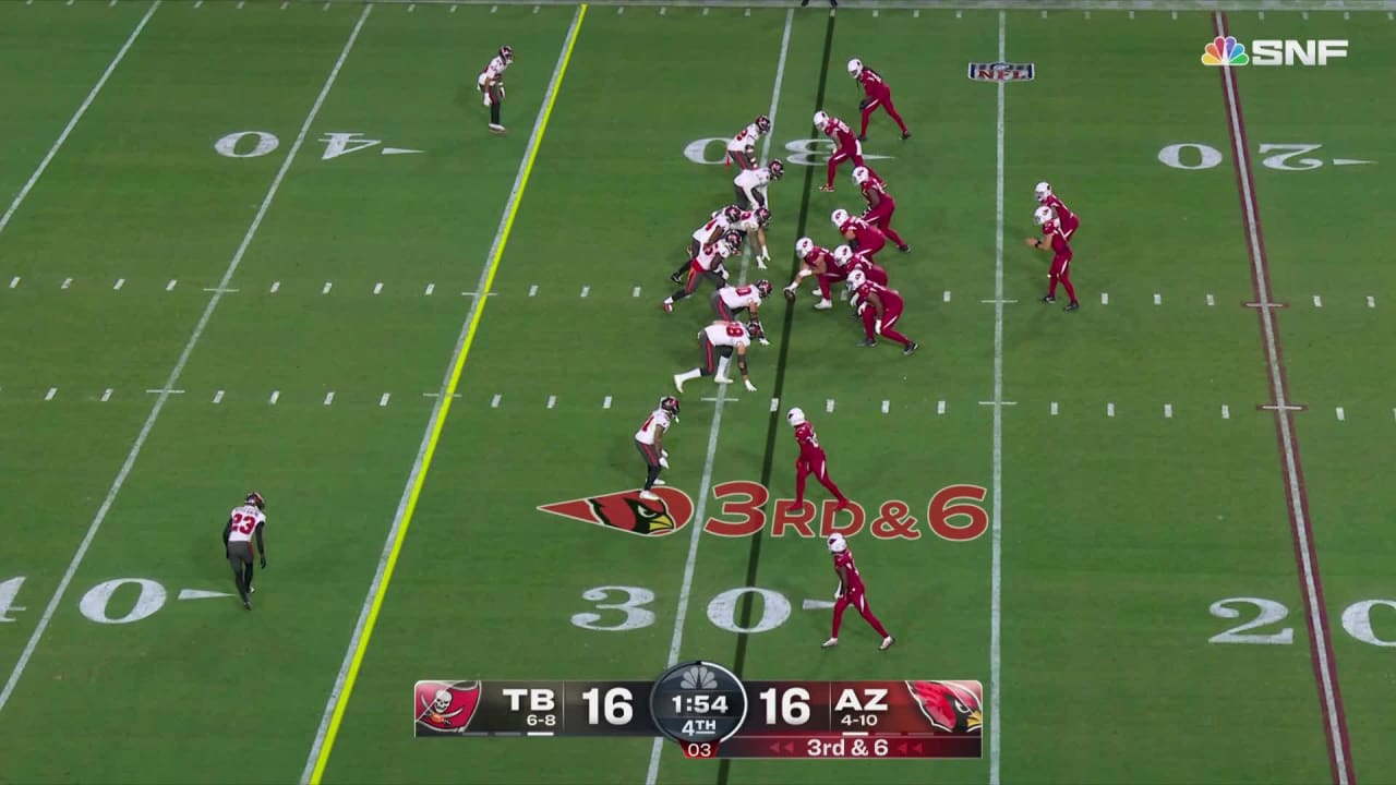 Arizona Cardinals wide receiver DeAndre Hopkins' collision with Bucs LB