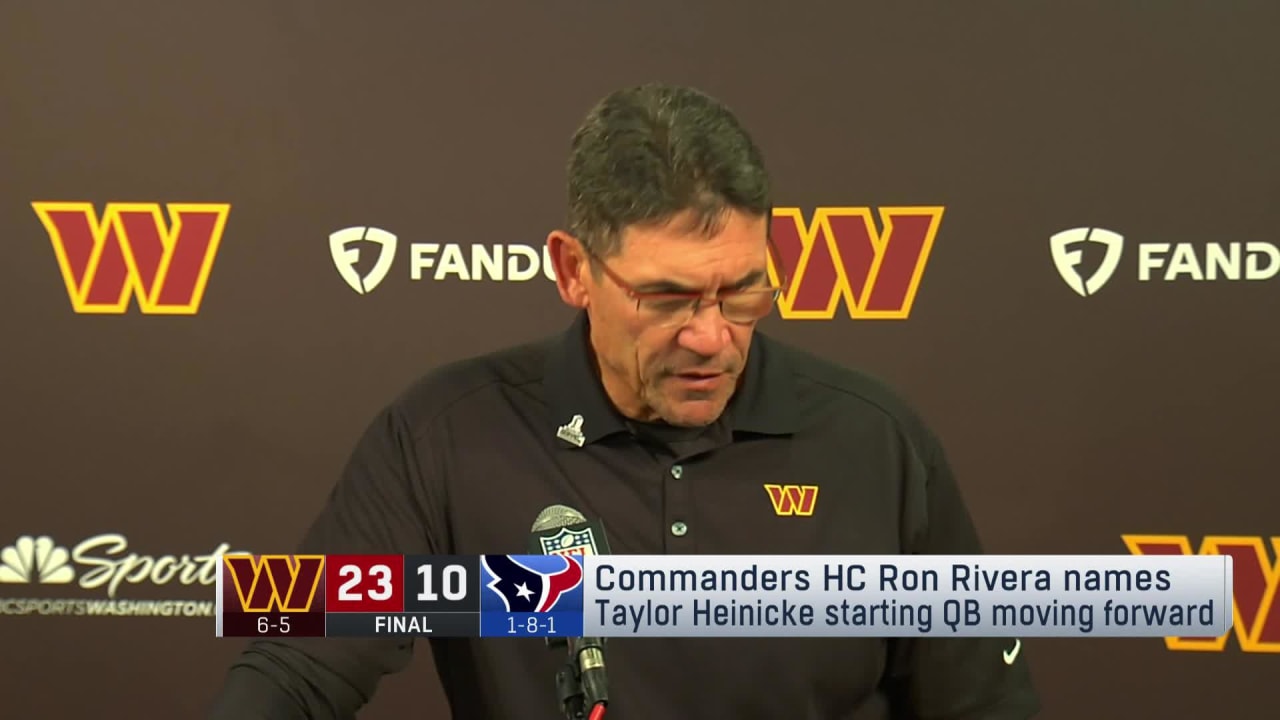 Ron Rivera: Commanders to stick with QB Taylor Heinicke