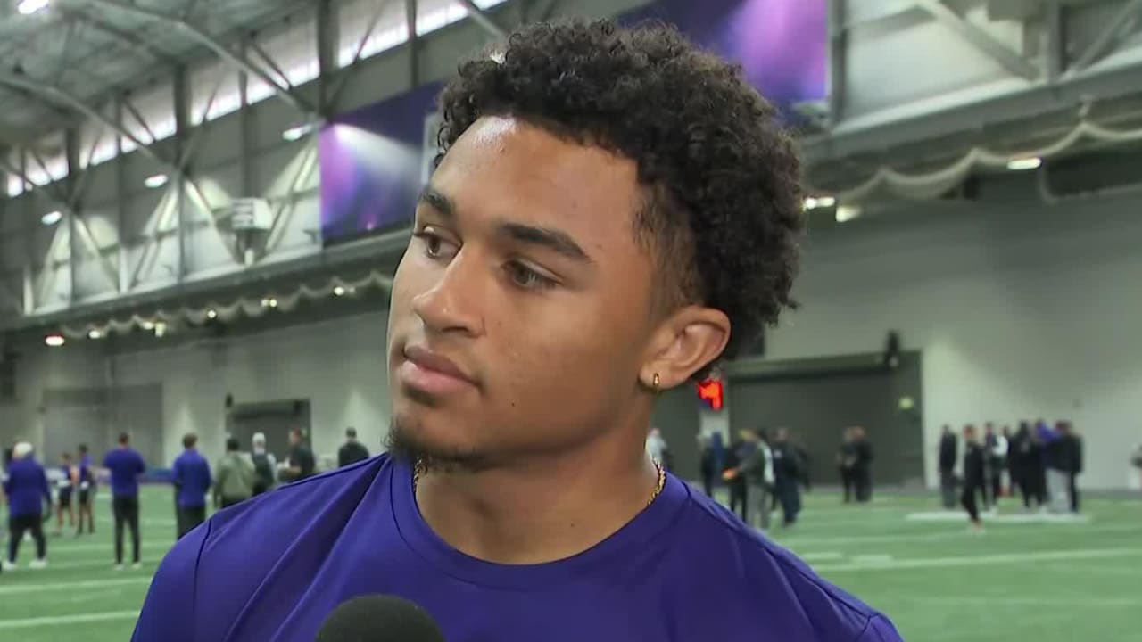 Cornerback Trent McDuffie talks about Washington pro day, how he approaches  the game