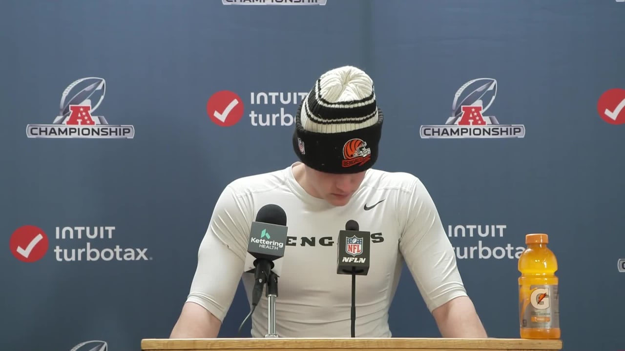 Cincinnati Bengals quarterback Joe Burrow's AFC Championship press  conference