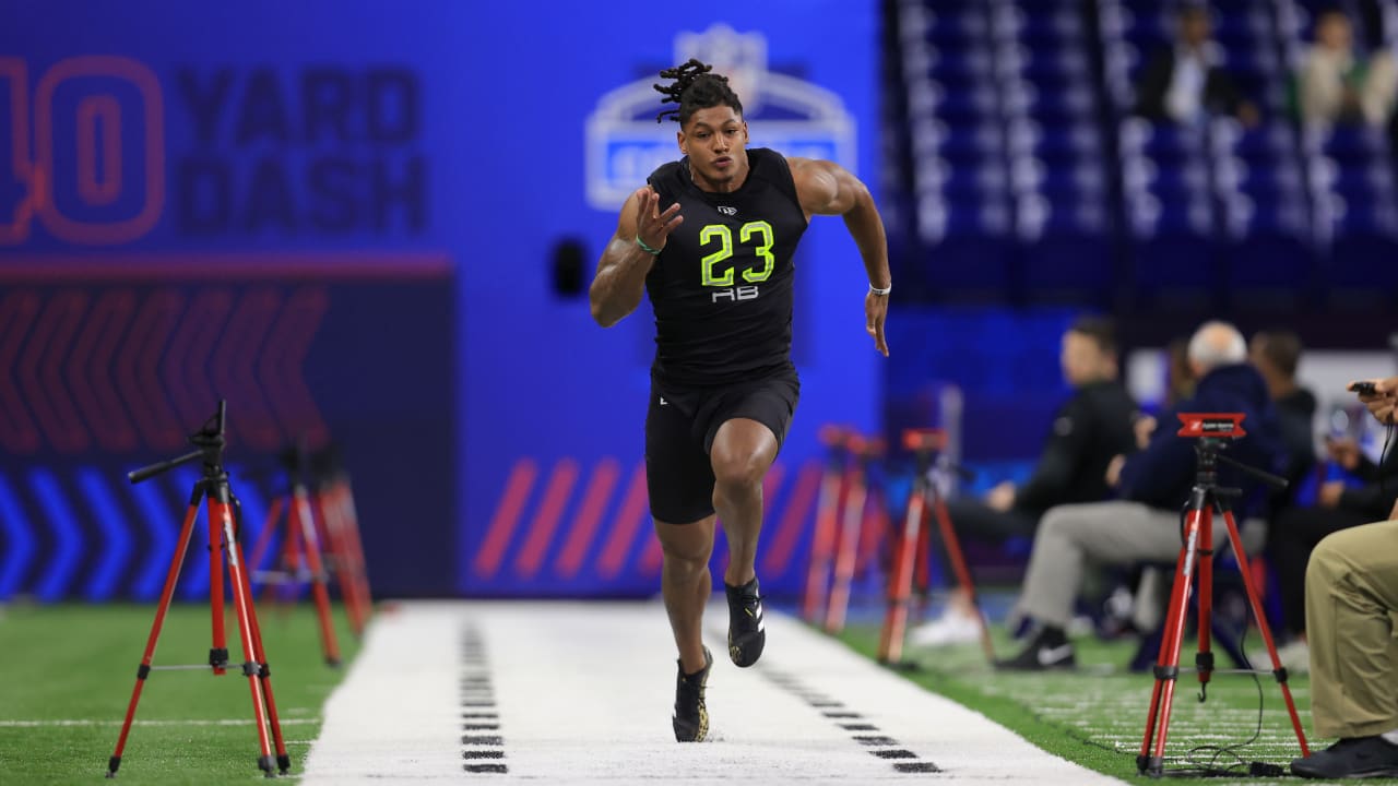 Running back Isiah Pacheco runs official 4.37-second 40-yard dash