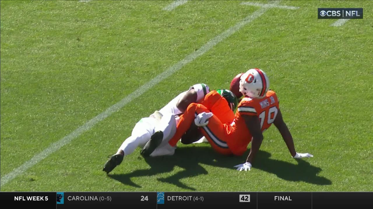 Denver Broncos wide receiver Marvin Mims Jr.'s muffed punt gives New