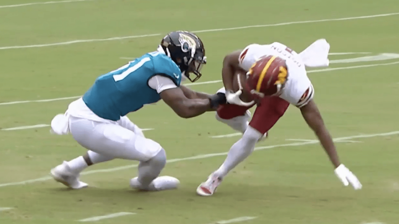 Jacksonville Jaguars linebacker Josh Allen blows up Washington Commanders'  trickery for 10-yard loss