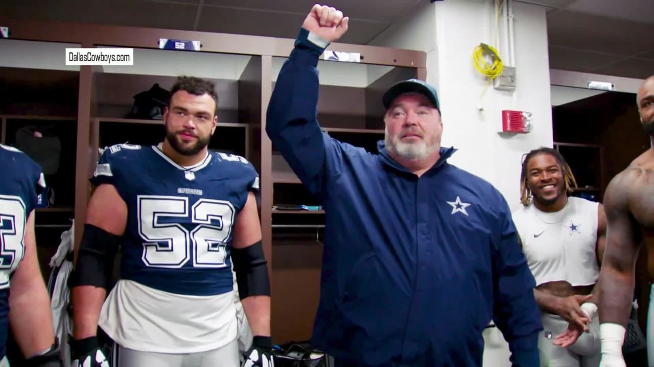 Mike McCarthy leads Dallas Cowboys' locker room party after Tampa Bay  Buccaneers win - Mirror Online